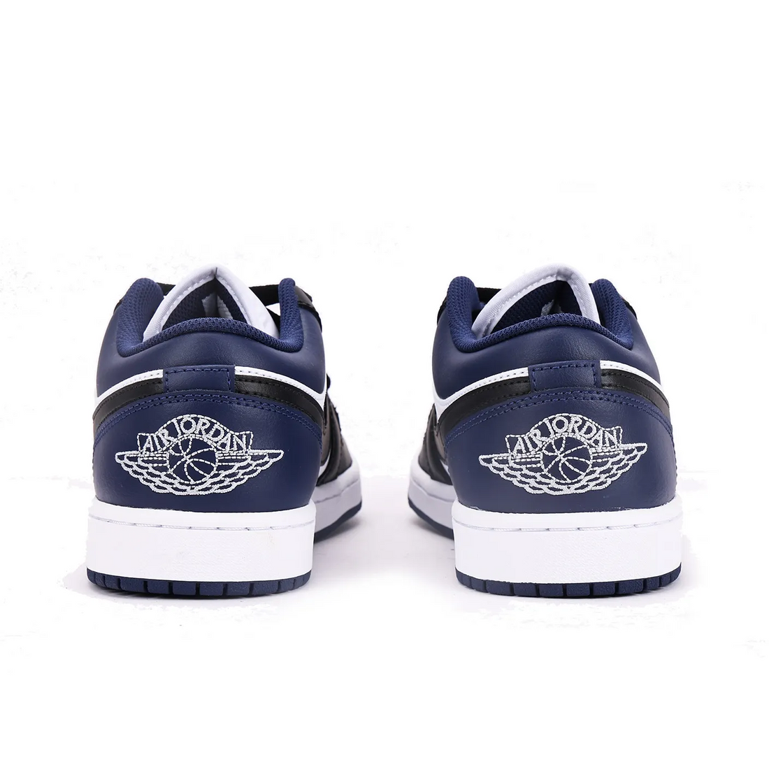 Custom Air Jordan 1 Black Dark Blue White Low