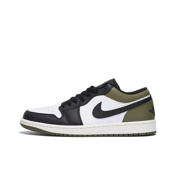 Custom Air Jordan 1 Black White Green Low