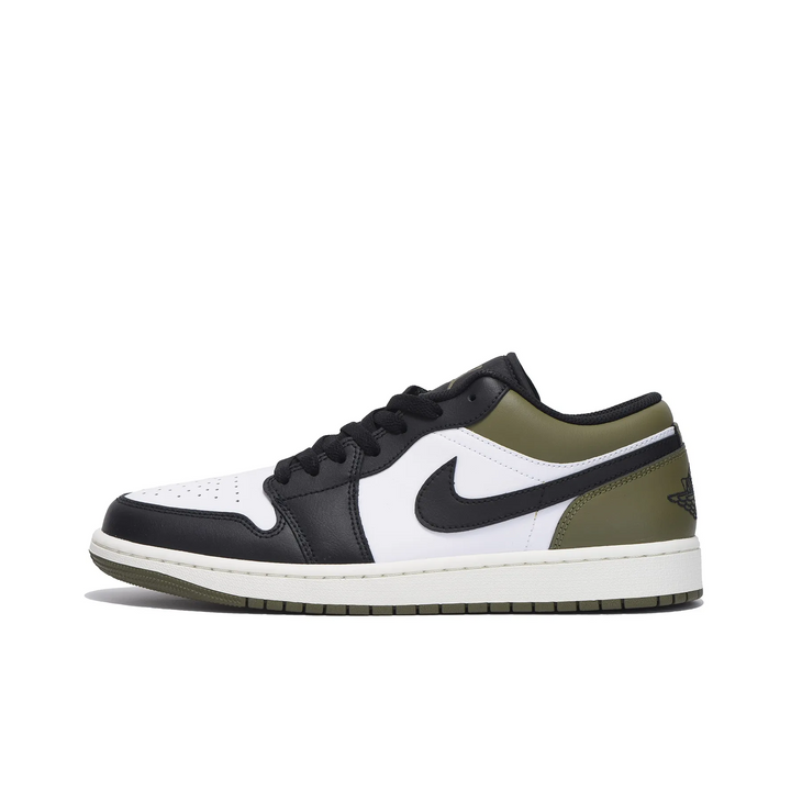 Custom Air Jordan 1 Black White Green Low