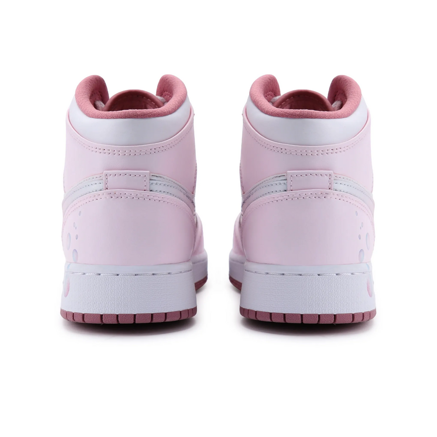 Custom Air Jordan 1 Pink White With Bubbles