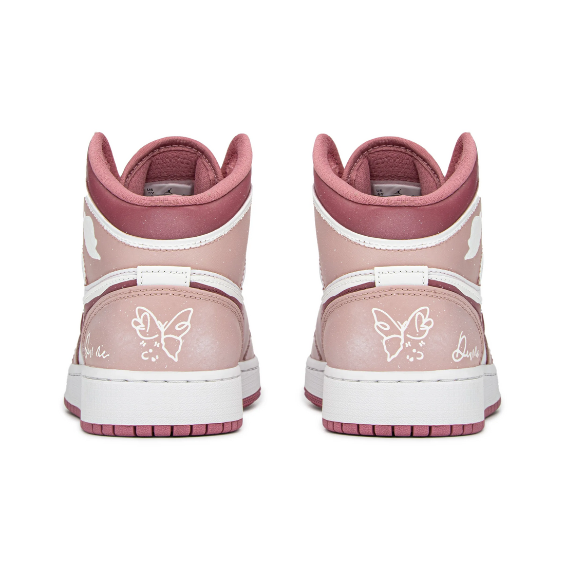 Custom Air Jordan 1 Pink White Snow