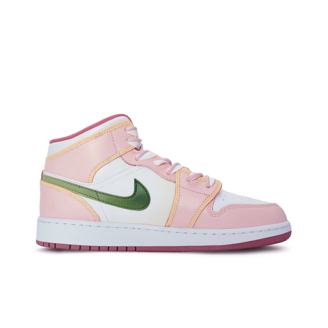 Custom Air Jordan 1 Pink Green Peach Theme