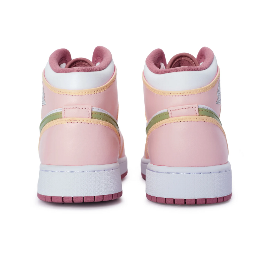 Custom Air Jordan 1 Pink Green Peach Theme