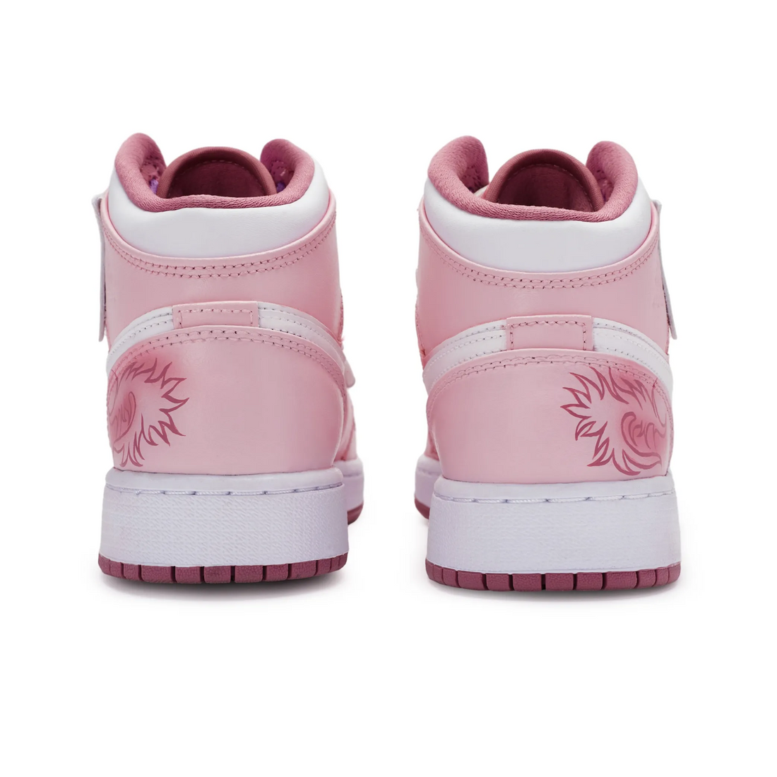 Custom Air Jordan 1 White Pink Spray Painting