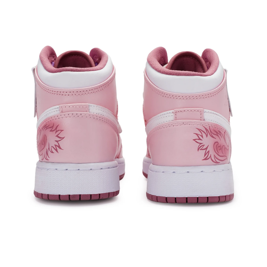 Custom Air Jordan 1 White Pink Spray Painting