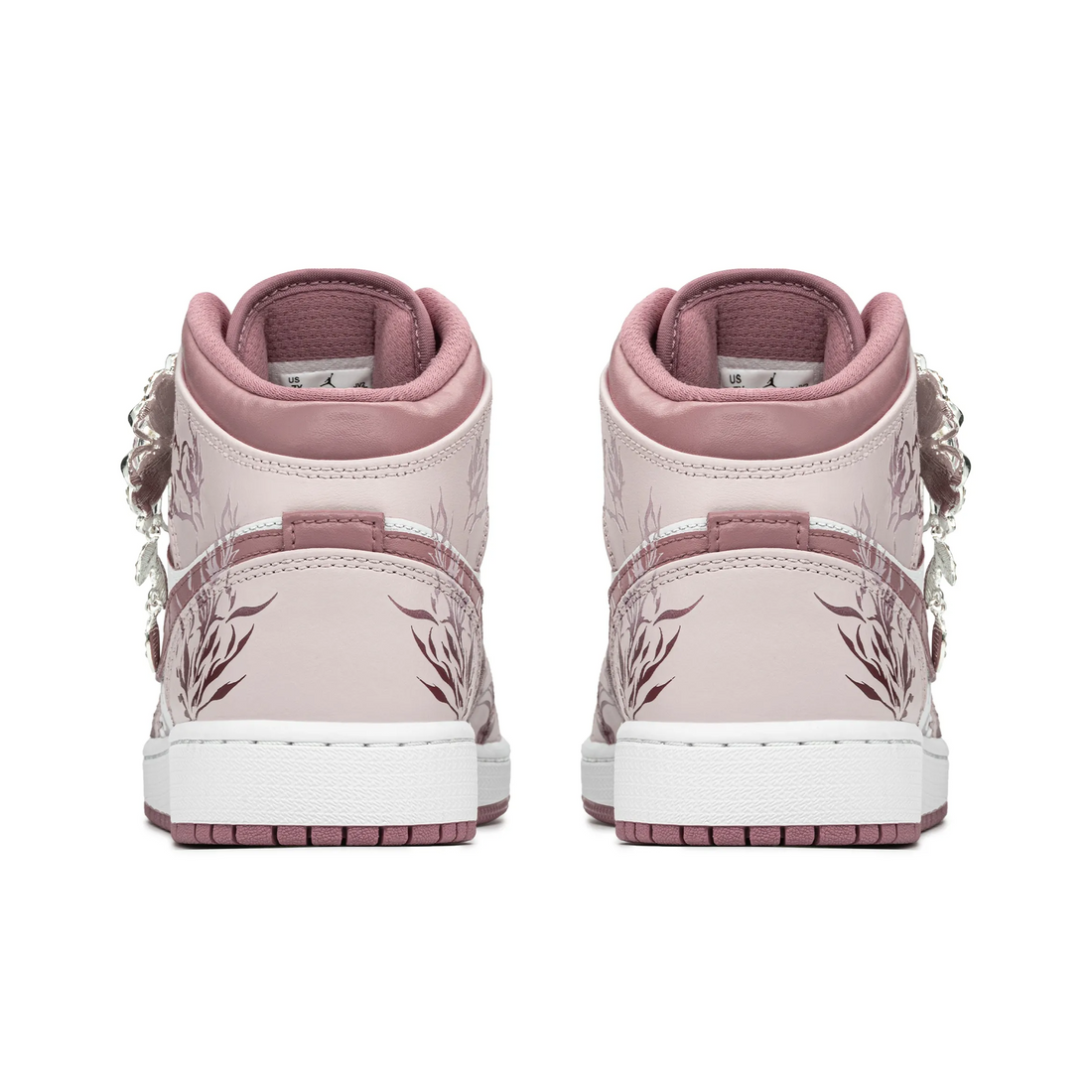 Custom Air Jordan 1 Dull Pink Floral Print High