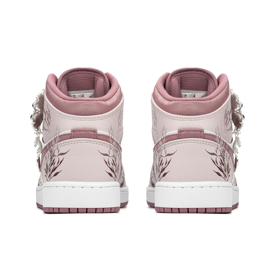 Custom Air Jordan 1 Dull Pink Floral Print High