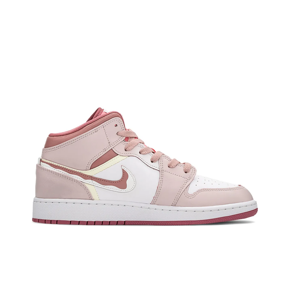Custom Air Jordan 1 Dull Pink White Graffiti