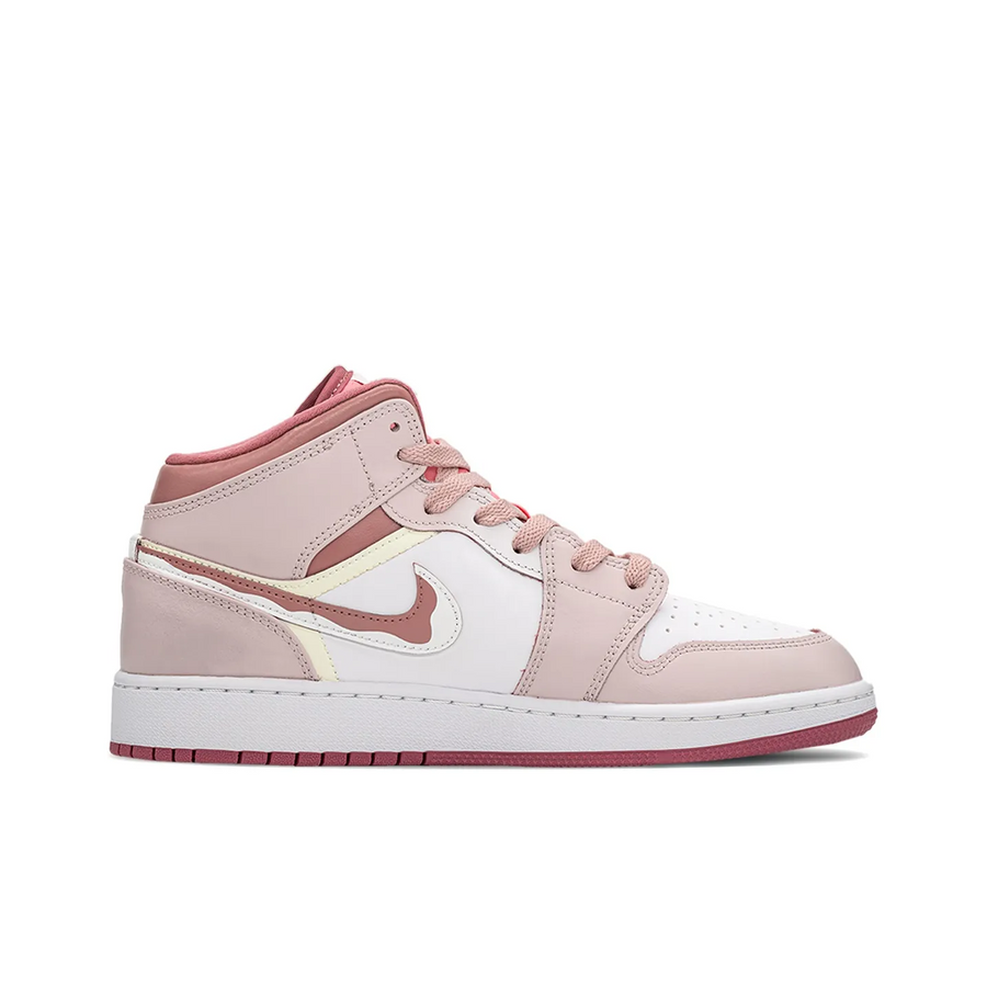 Custom Air Jordan 1 Dull Pink White Graffiti