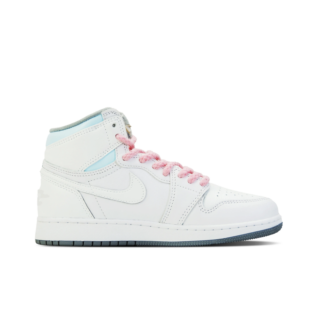Custom Air Jordan 1 White Light Pink Blue Green High