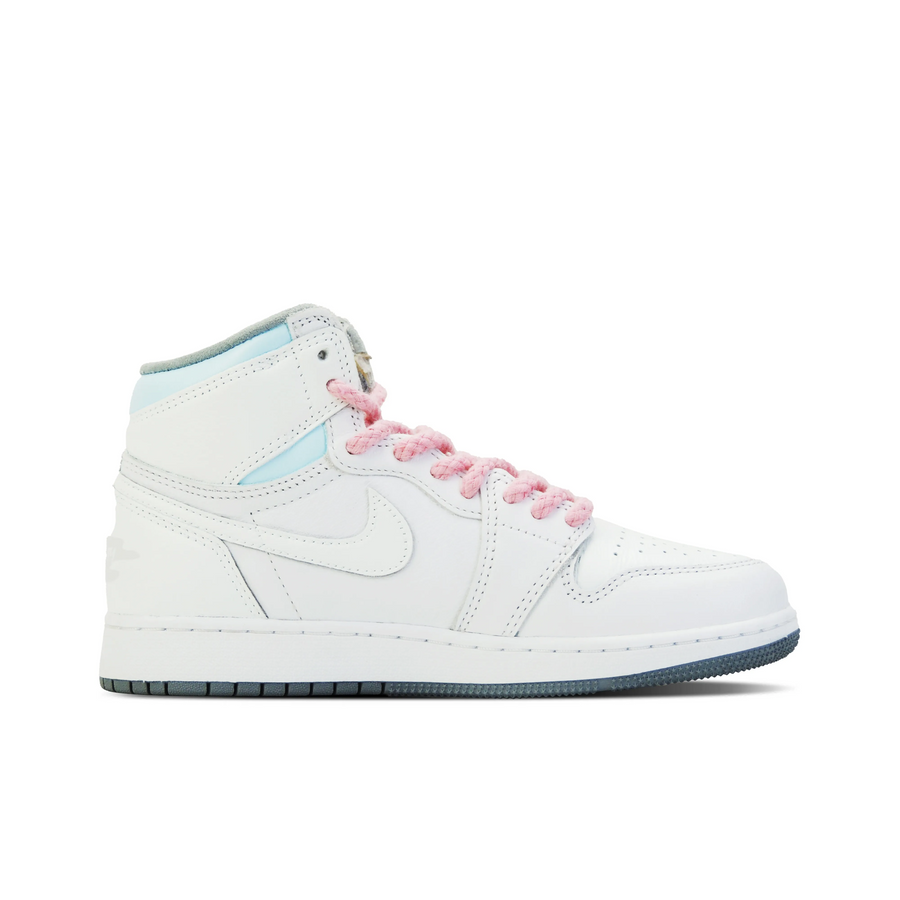 Custom Air Jordan 1 White Light Pink Blue Green High
