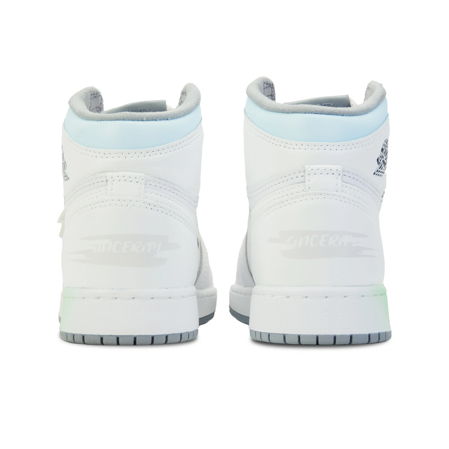 Custom Air Jordan 1 White Light Pink Blue Green High