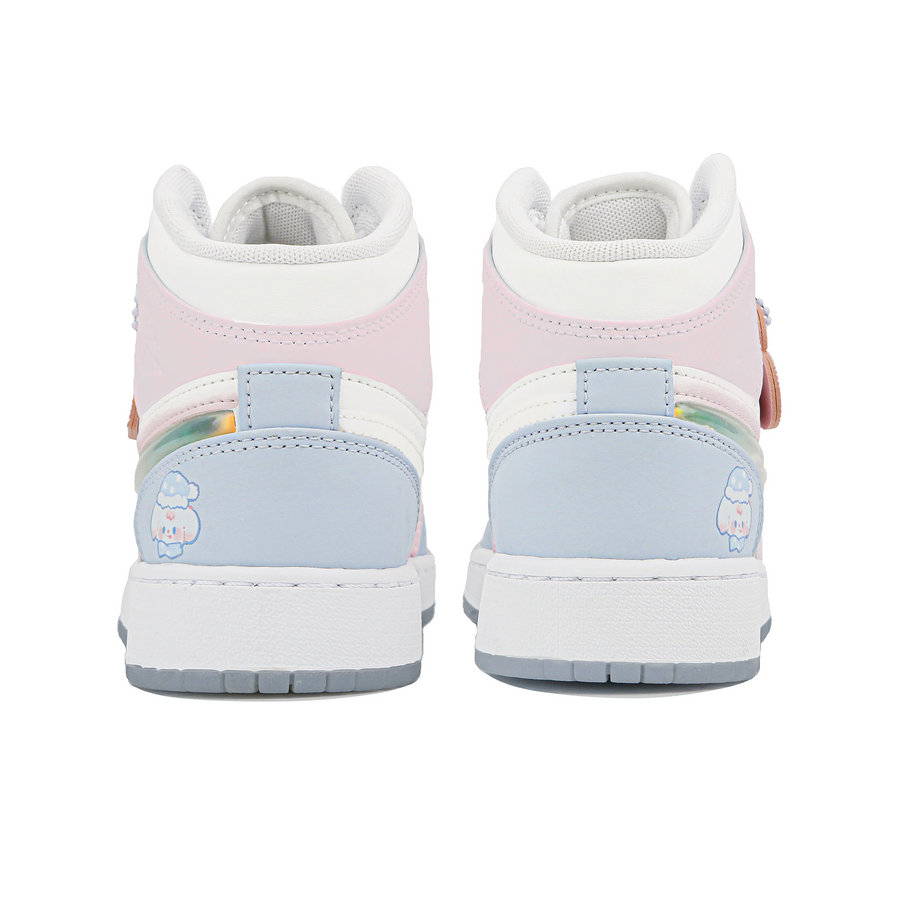 Custom Air Jordan 1 Light Blue Pink Jelly Strips