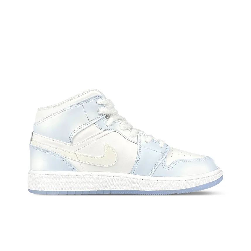 Custom Air Jordan 1 Blue White Fluff And Snowflakes