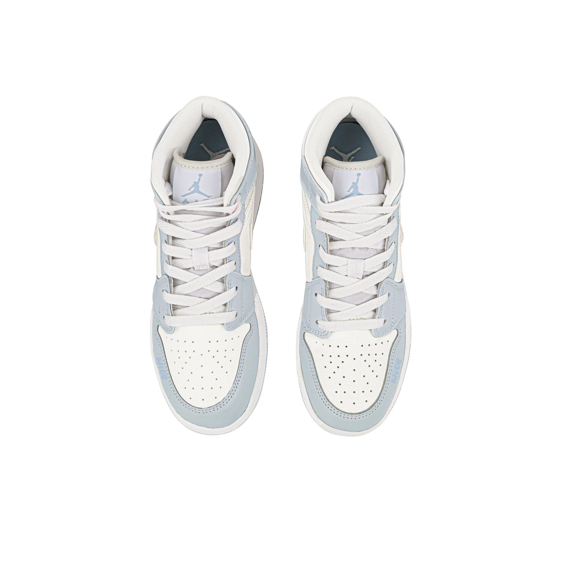 Custom Air Jordan 1 Blue White Jelly Strips