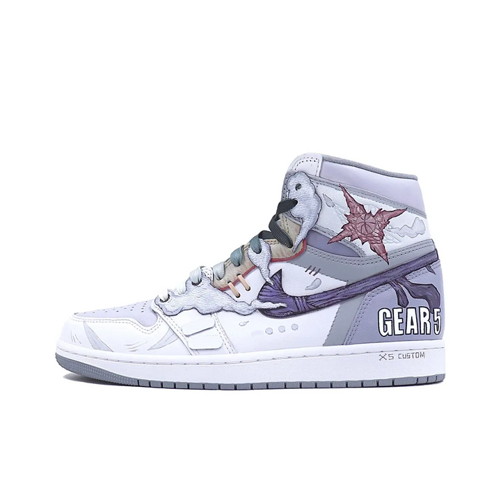 Custom Air Jordan 1 Purple White Clouds High