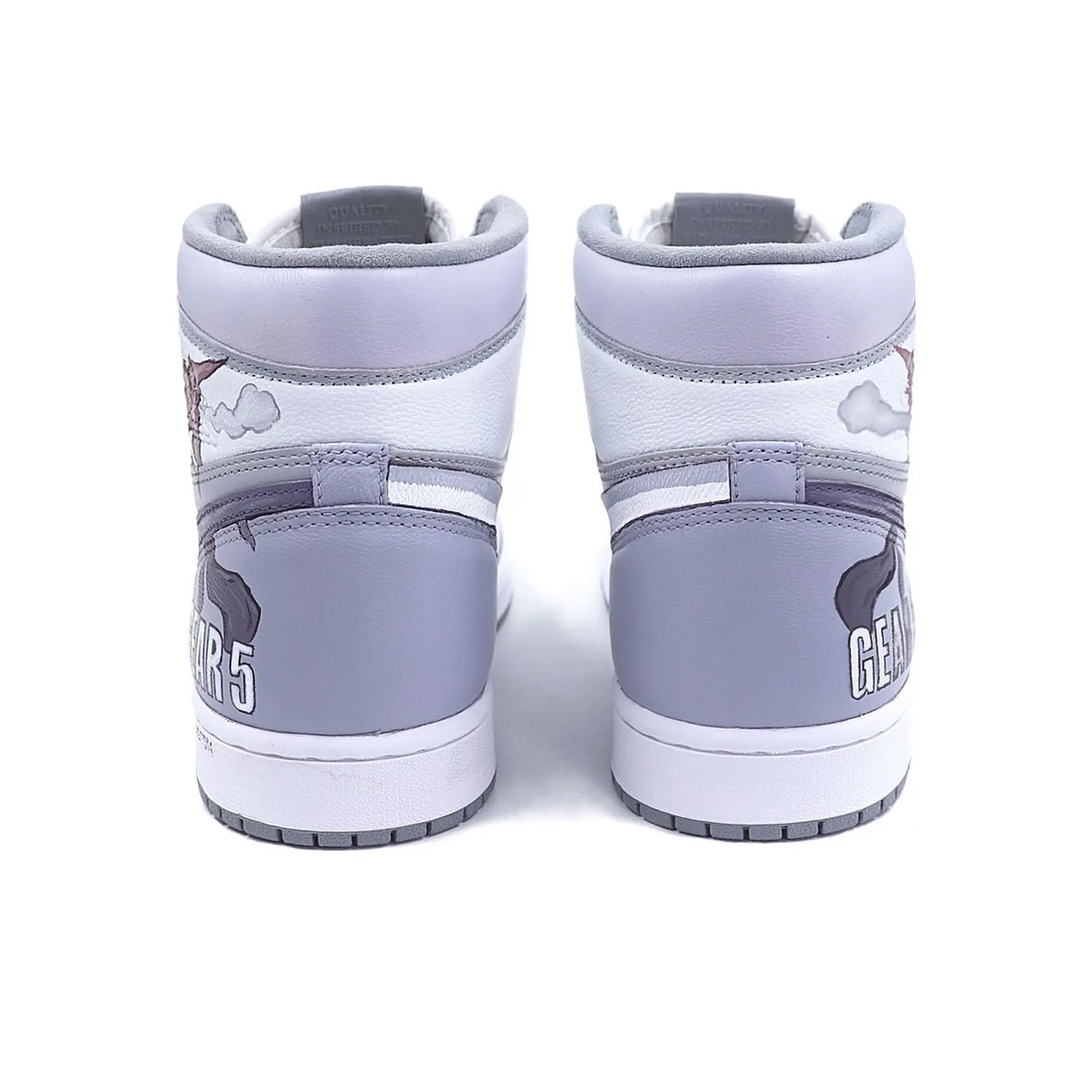 Custom Air Jordan 1 Purple White Clouds High