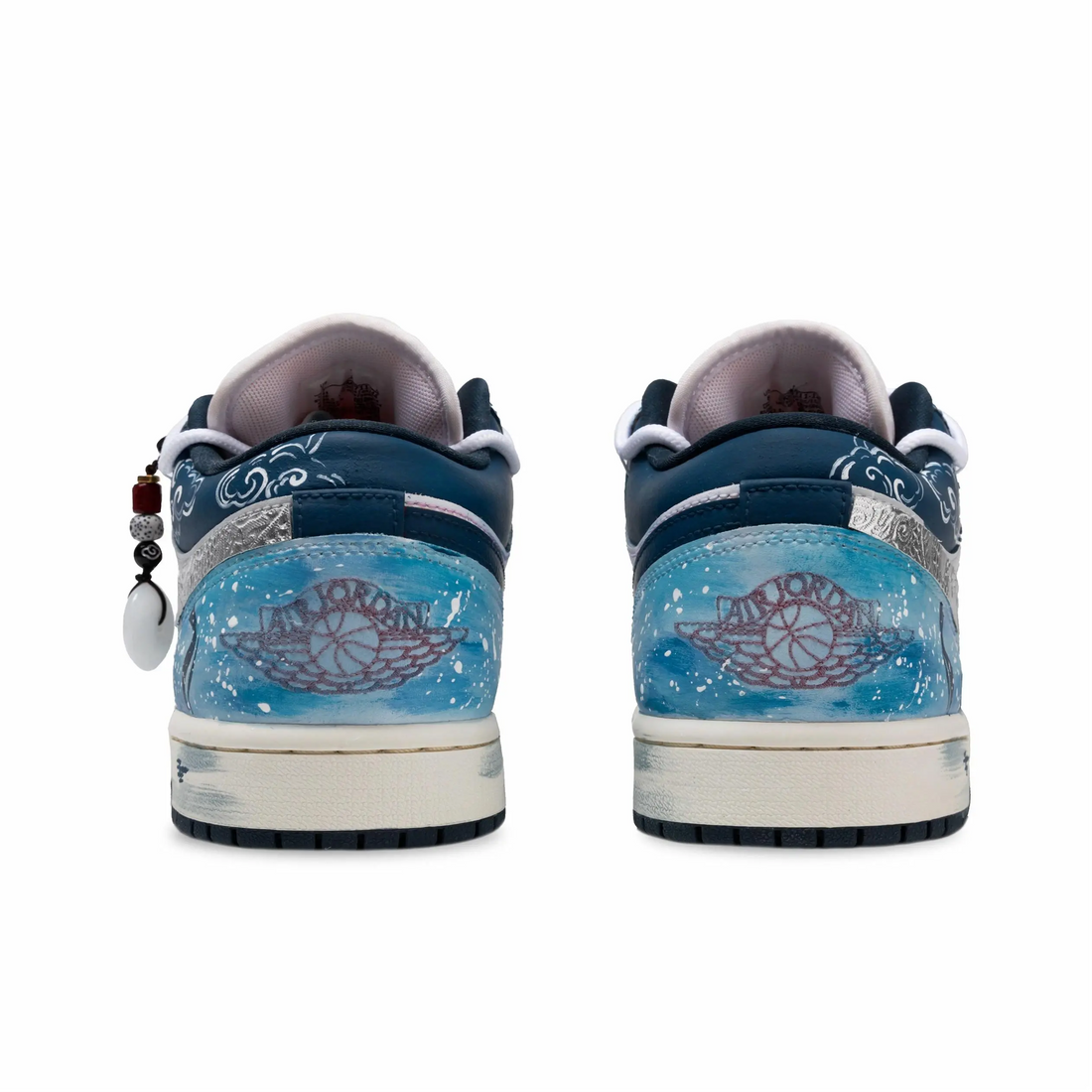 Custom Air Jordan 1 Blue White Graffiti Low