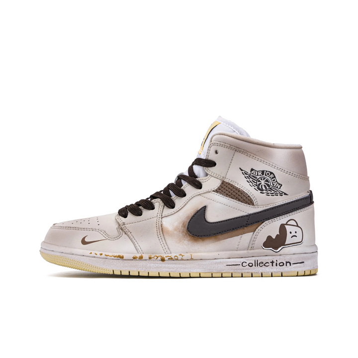 Custom Air Jordan 1 Coffee Color Smudge