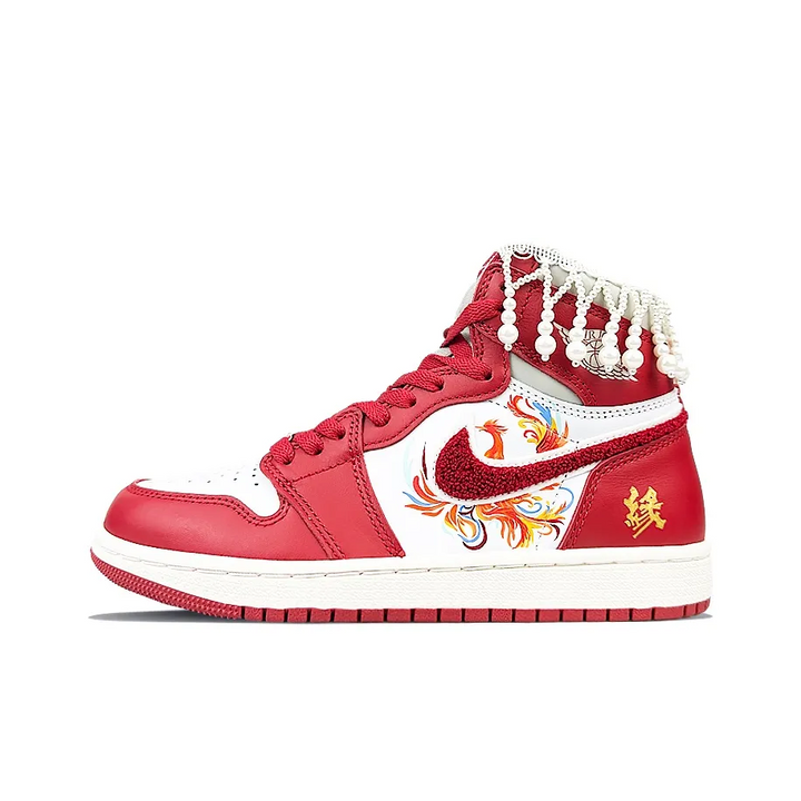Custom Air Jordan 1 Red Colorful Phoenix High