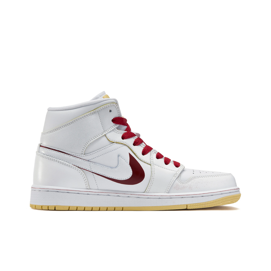 Custom Air Jordan 1 White Red Chinese Character