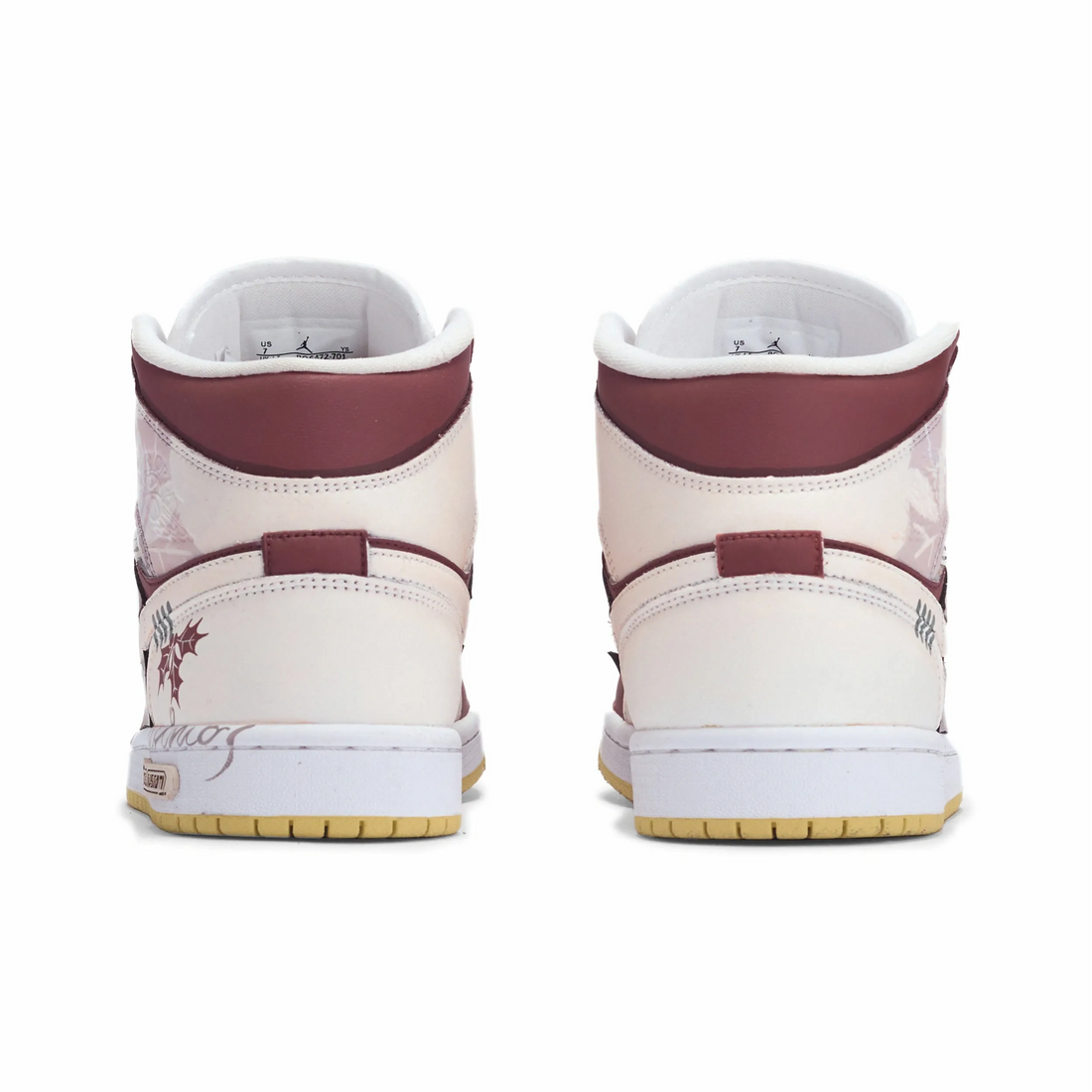 Custom Air Jordan 1 White Red Maple Leaves