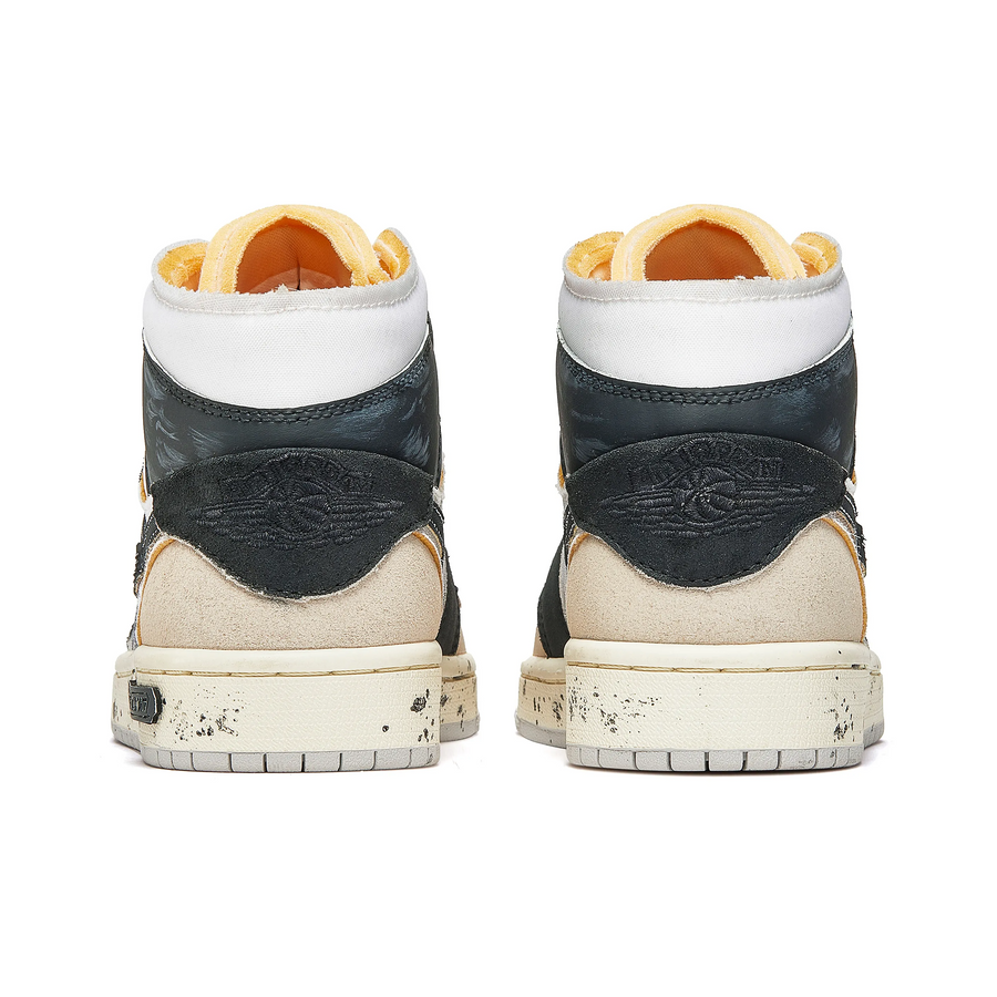Custom Air Jordan 1 Light Khaki Navy Blue