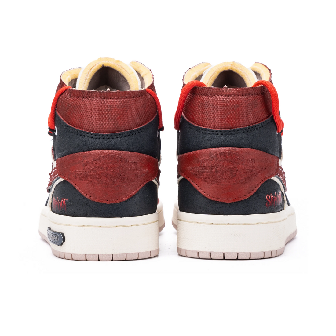 Custom Air Jordan 1 Red Black Dull Blue Graffiti