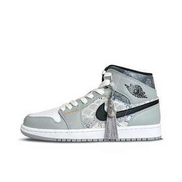 Custom Air Jordan 1 Grey Black