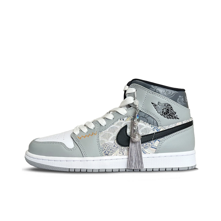 Custom Air Jordan 1 Grey Black