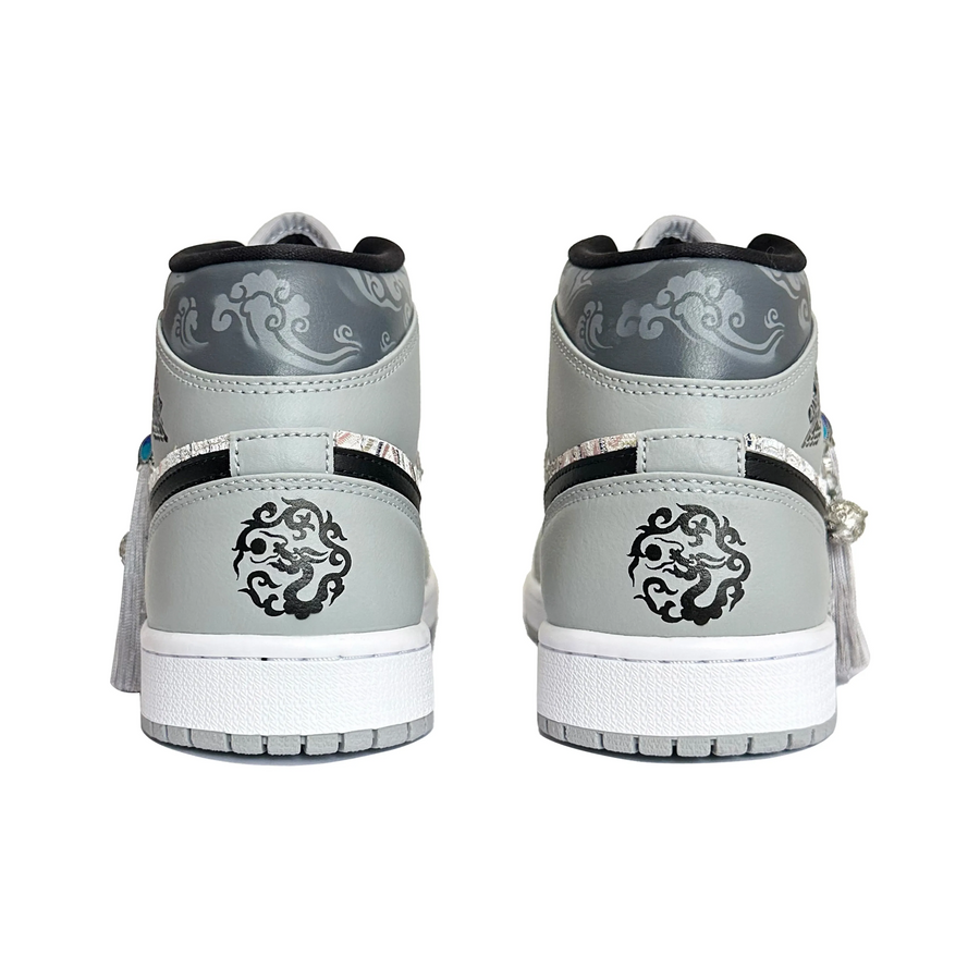 Custom Air Jordan 1 Grey Black