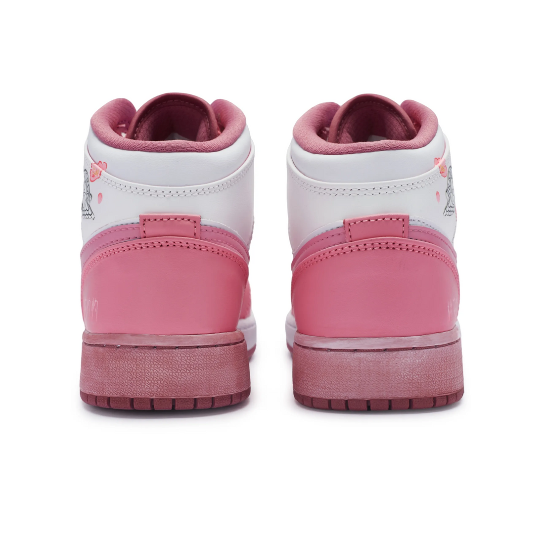 Custom Air Jordan 1 White Pink Peach Blossom