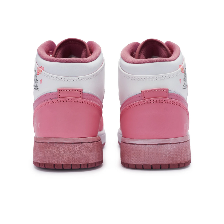 Custom Air Jordan 1 White Pink Peach Blossom