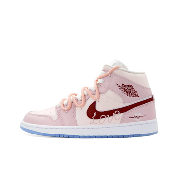 Custom Air Jordan 1 Pink Red Blue Sole