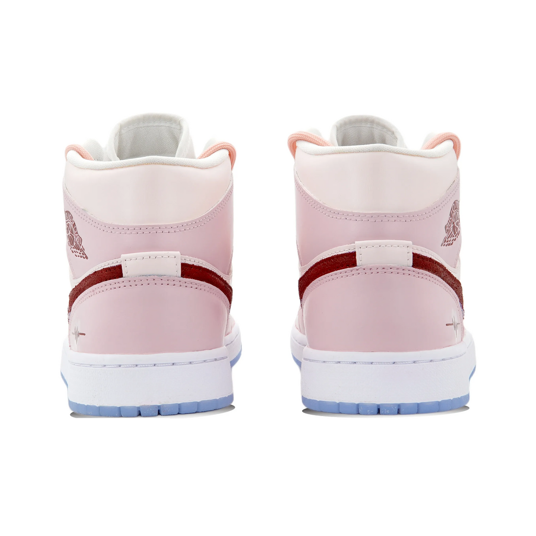 Custom Air Jordan 1 Pink Red Blue Sole