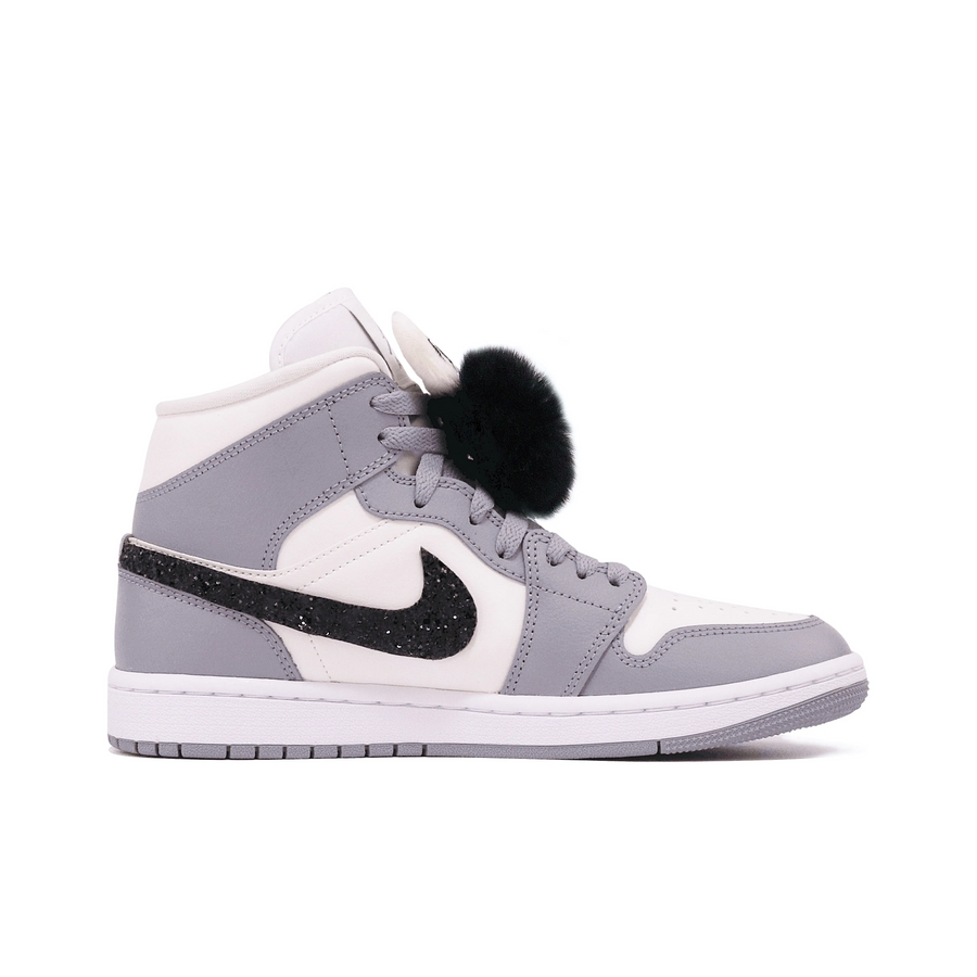 Custom Air Jordan 1 Purple Black White Rabbit