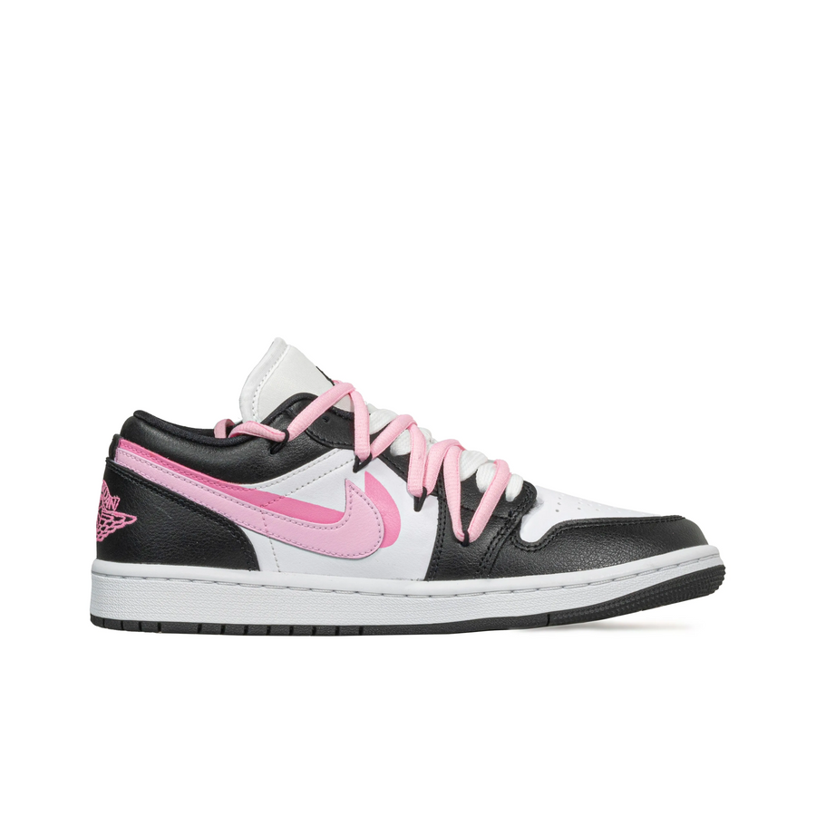 Custom Air Jordan 1 Black White Pink Low