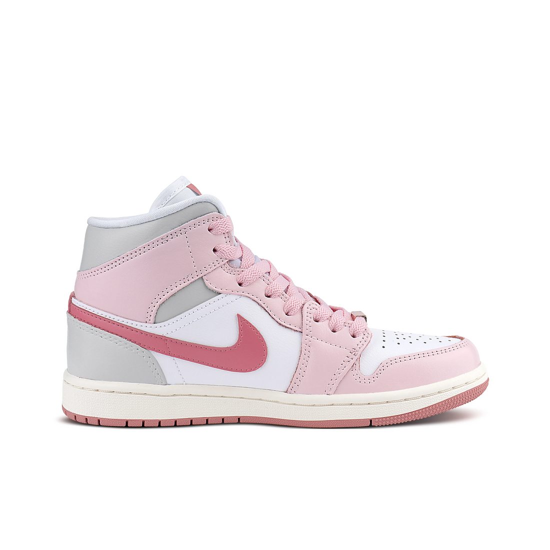 Custom Air Jordan 1 Pink White Grey