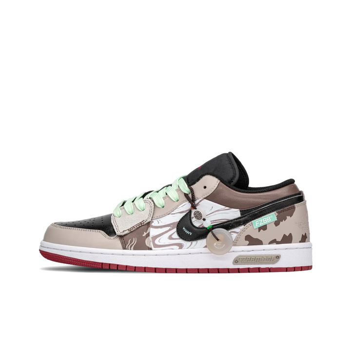 Custom Air Jordan 1 Chocolate Milky Brown Black Low