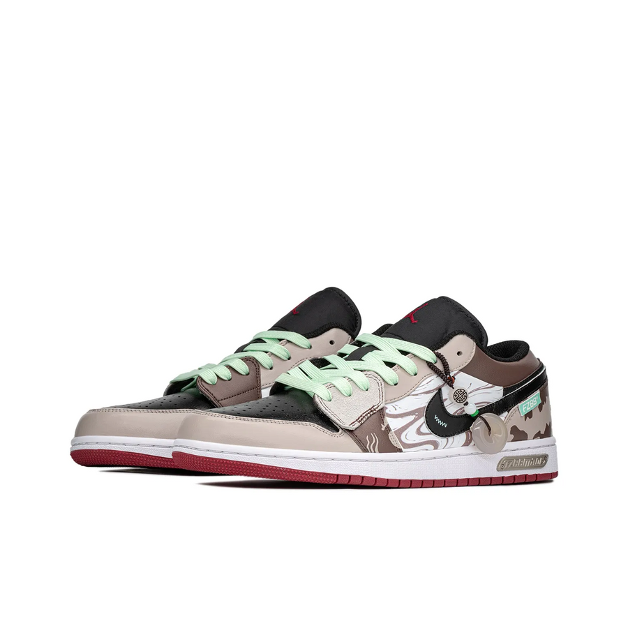 Custom Air Jordan 1 Chocolate Milky Brown Black Low