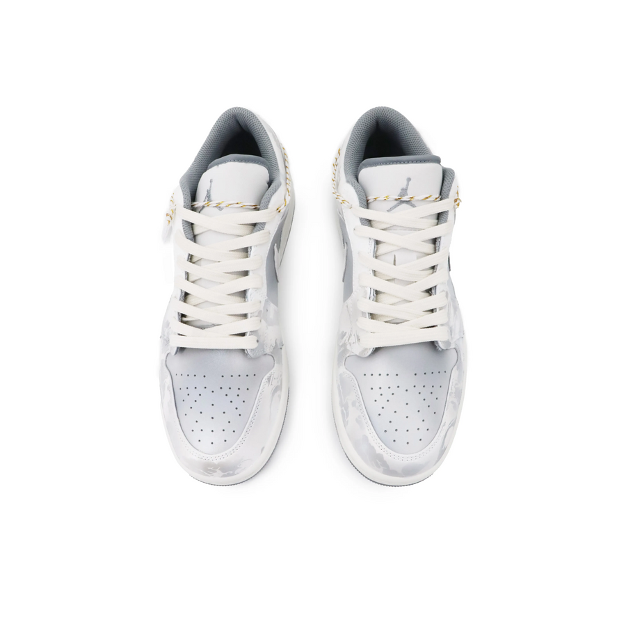 Custom Air Jordan 1 Light Grey White