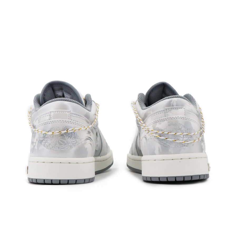 Custom Air Jordan 1 Light Grey White