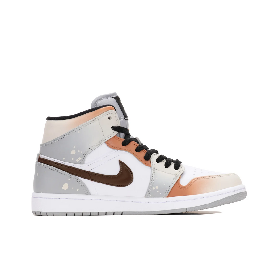 Custom Air Jordan 1 Orange White Gray