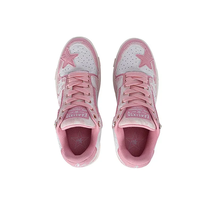 Custom Sneaker Stars Pink White