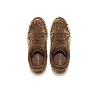 Custom Sneaker Stars Brown Plush Shoelaces