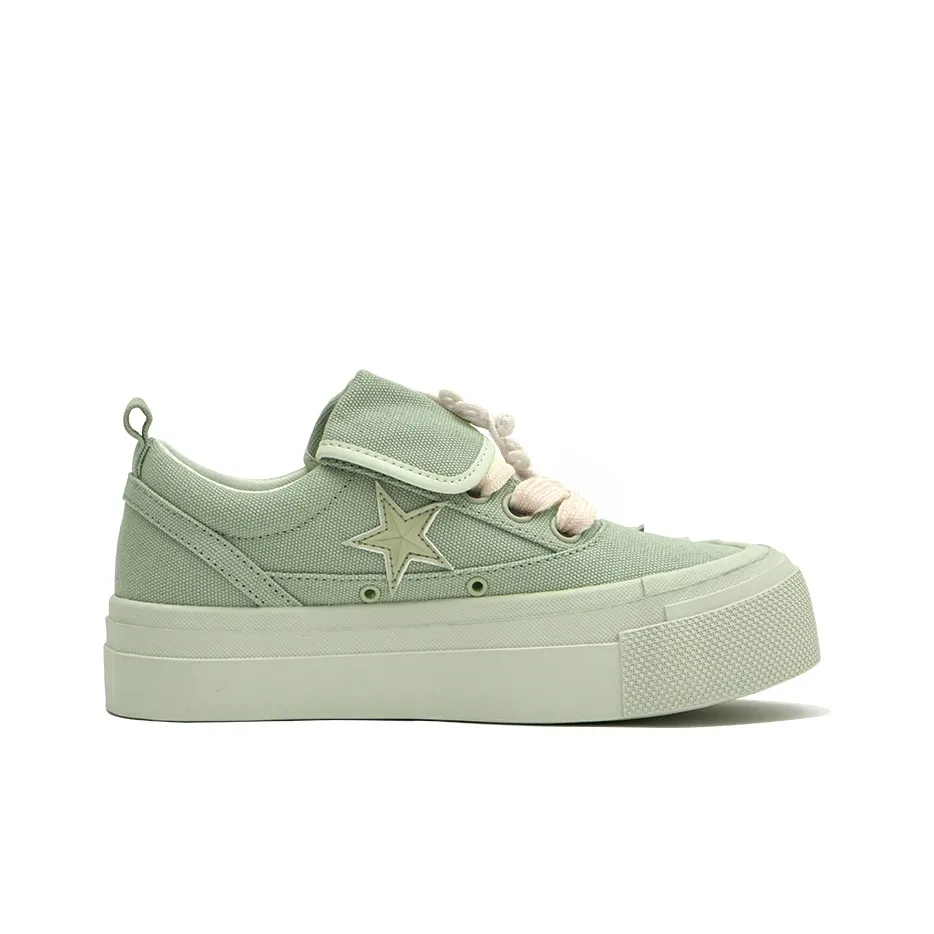 Custom Sneaker Matcha Green Stars