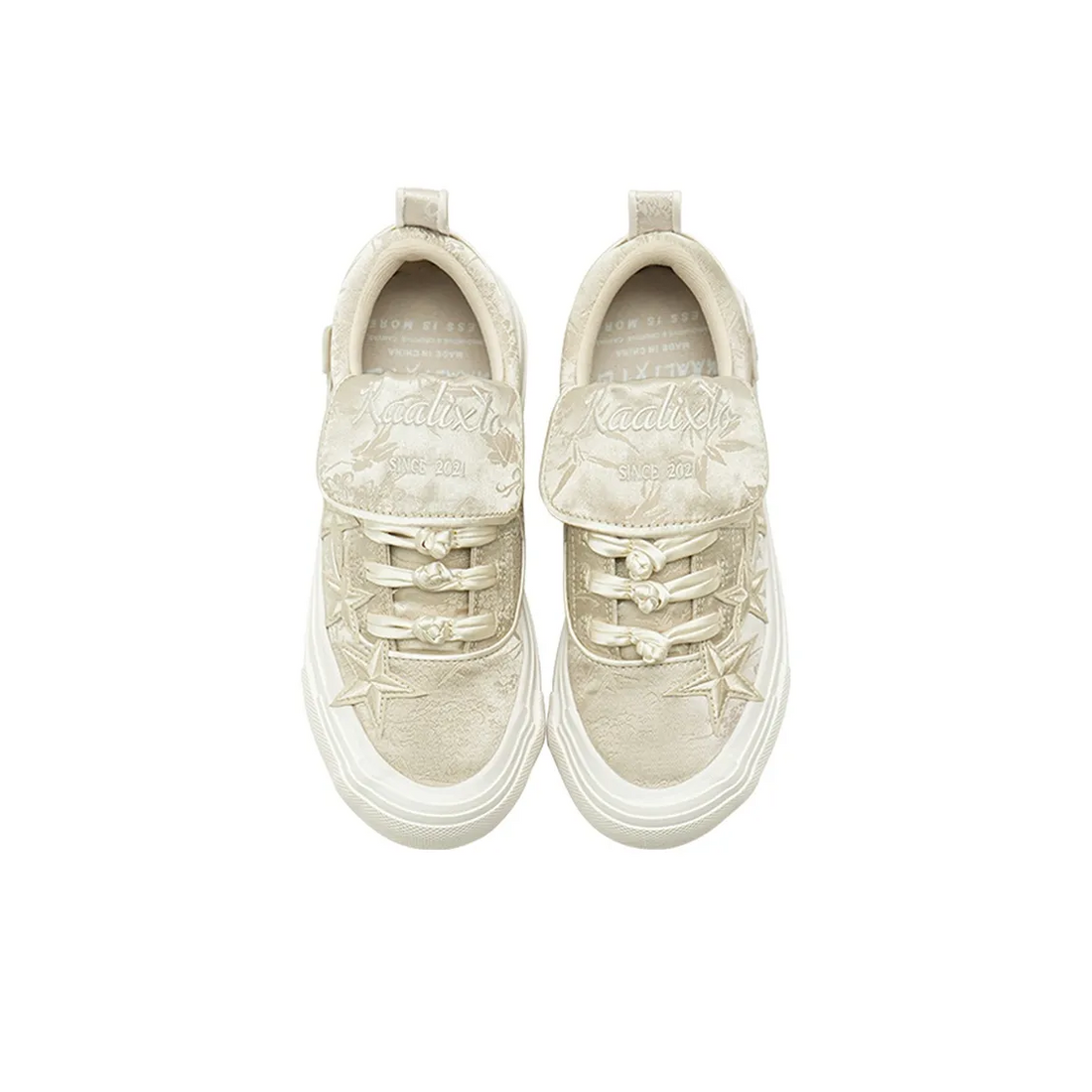 Custom Sneaker Stars Beige Chrysanthemum