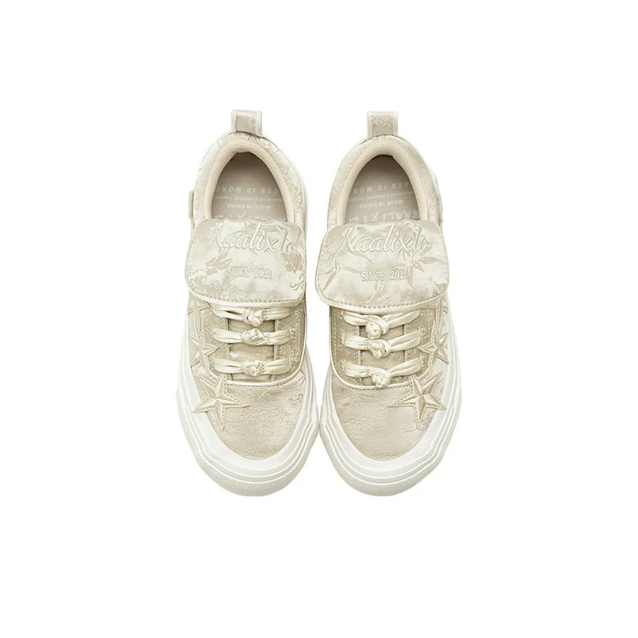Custom Sneaker Stars Beige Chrysanthemum