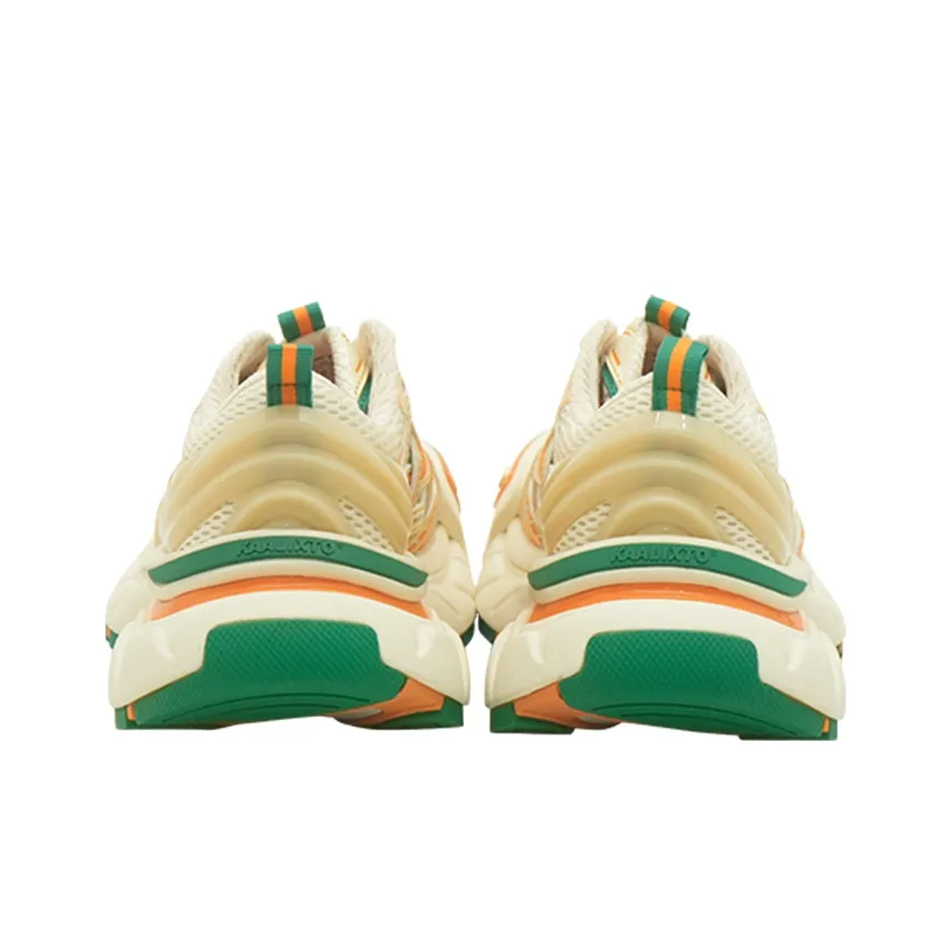 Custom Sneaker Beige Orange Green