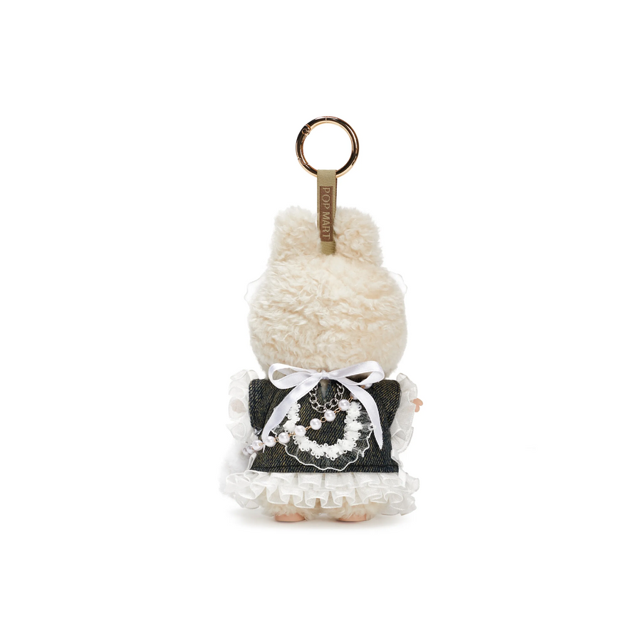 Custom Labubu Black White Pearl Princess Dress